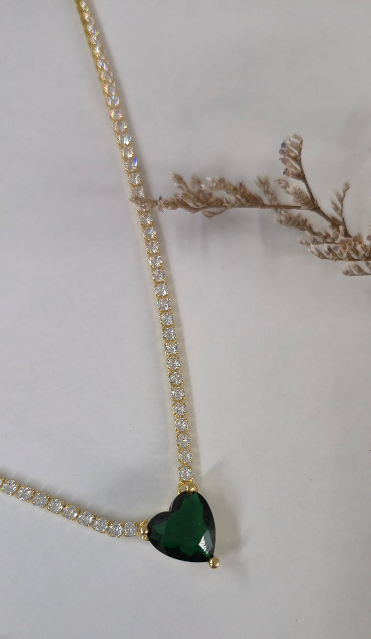 Collana Heart Green.